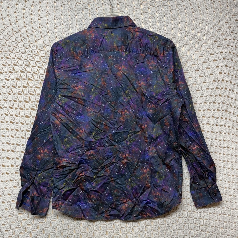 Robert Graham Galen Shirt Mens XL Purple Galaxy Long Slv Button-Down 100%Cotton - Picture 6 of 11
